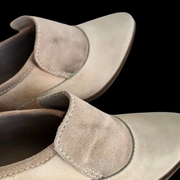 Free People Beige Leather Suede Loafers Women’s 38 Made in India - Picture 12 of 12
